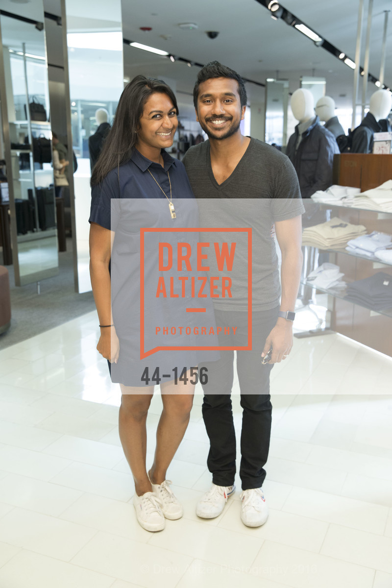 Suhasini Chandramouli, Ryan Panchadsaram, Saks Fifth Avenue Men's Floor Launch with Former 49er Ronnie Lott, Saks. 384 Post St, October 8th, 2016, Photo #44-1456 Suhasini Chandramouli, Ryan Panchadsaram, Photo #44-1456