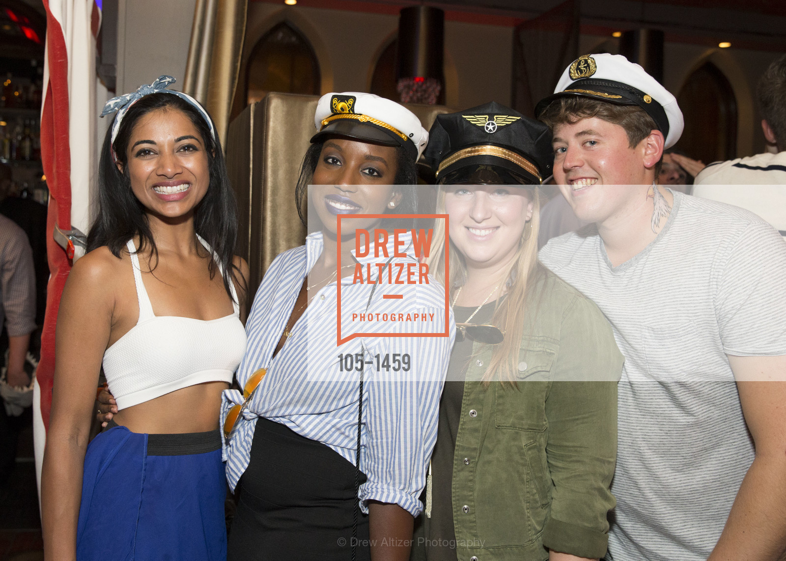 Neha Seelam, Claire Green, Emily Branson, Brandon Copely, Spinsters of San Francisco Presents Fleet or Flight, Mayes Oyster House. 1233 Polk St. San Francisco, CA, 94109, Photo #105-1459 Neha Seelam, Claire Green, Emily Branson, Brandon Copely, Photo #105-1459