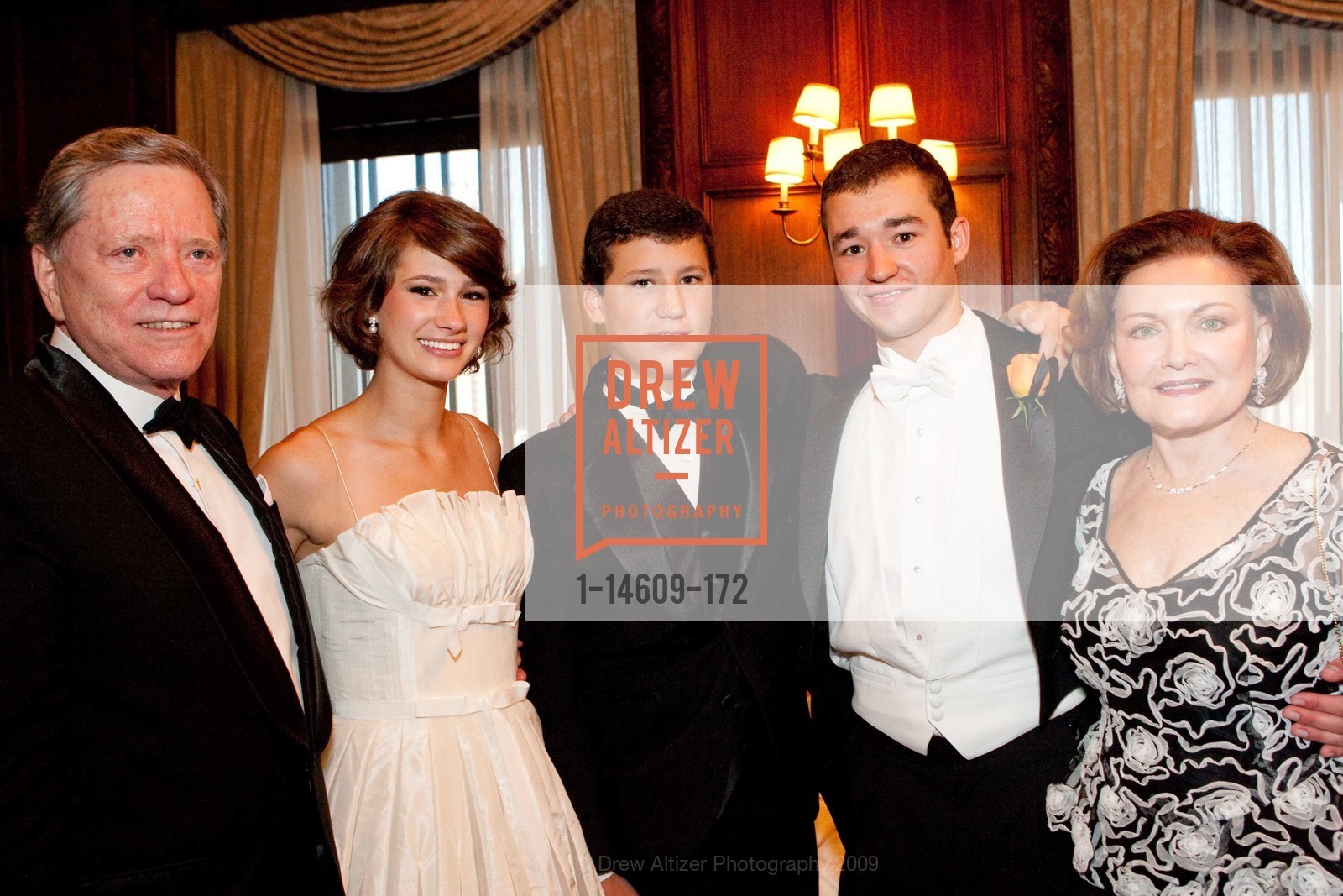 George McLaughlin, Grace Pritchett Milligan, James Milligan, Matt Milligan, Olive Ann McLaughlin, 2009 San Francisco DEBUTANTE BALL, US, June 20th, 2009, Photo #1-14609-172 George McLaughlin, Grace Pritchett Milligan, James Milligan, Matt Milligan, Olive Ann McLaughlin, Photo #1-14609-172