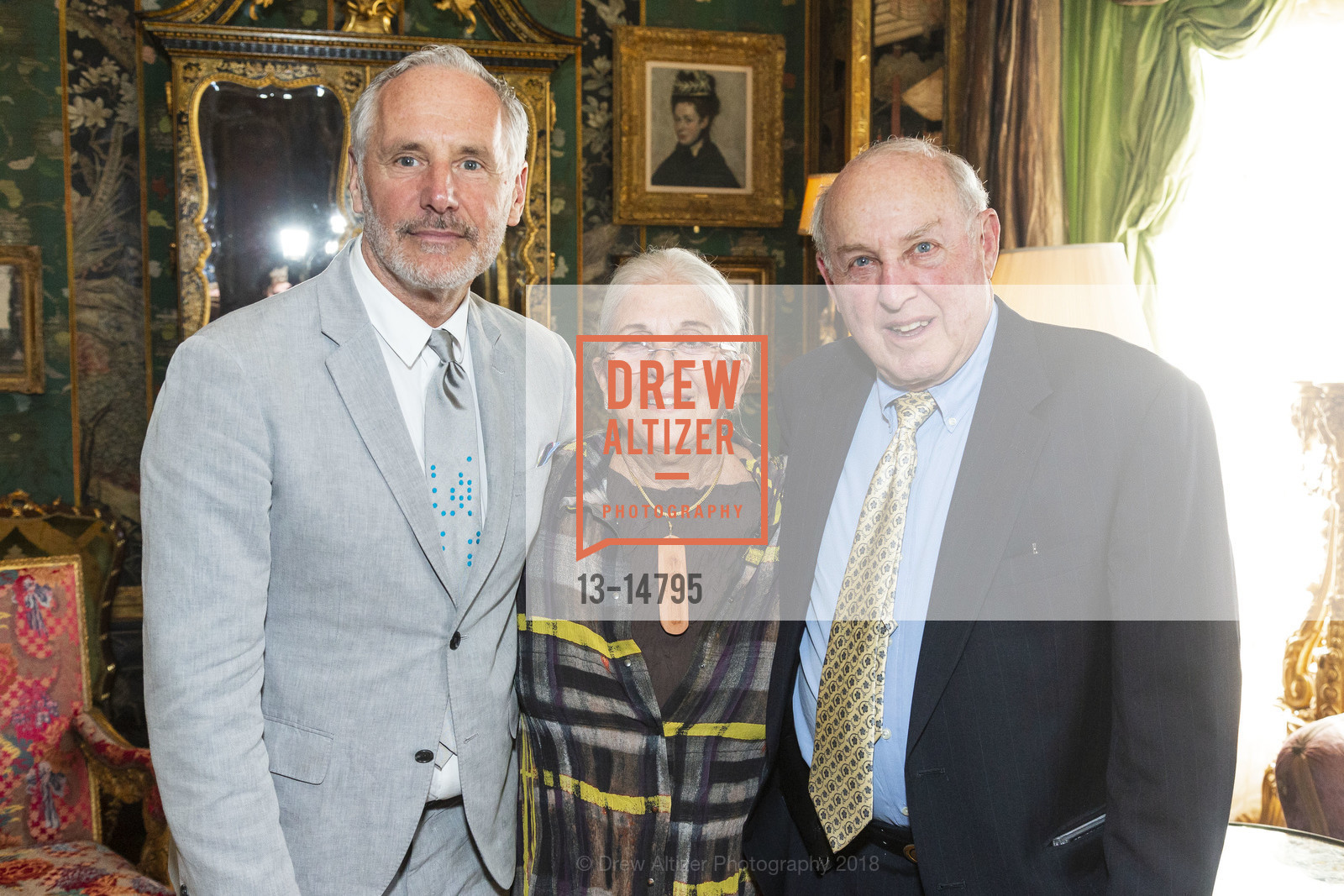Mark Campbell, Bette Hirsch, Joe Hirsch, Gordon and Ann Getty host Opera Parallele, Private Residence, June 1st, 2018, Photo #13-14795 Mark Campbell, Bette Hirsch, Joe Hirsch, Photo #13-14795