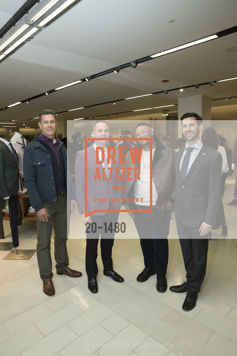 Matt Coan, Robert Arnold-Kraft, Damaree Miller, Brennan Angel, GQ Cocktail Party to celebrate the Men’s Store Launch, Saks Fifth Avenue, October 13th, 2016, Photo #20-1480 Matt Coan, Robert Arnold-Kraft, Damaree Miller, Brennan Angel, Photo #20-1480
