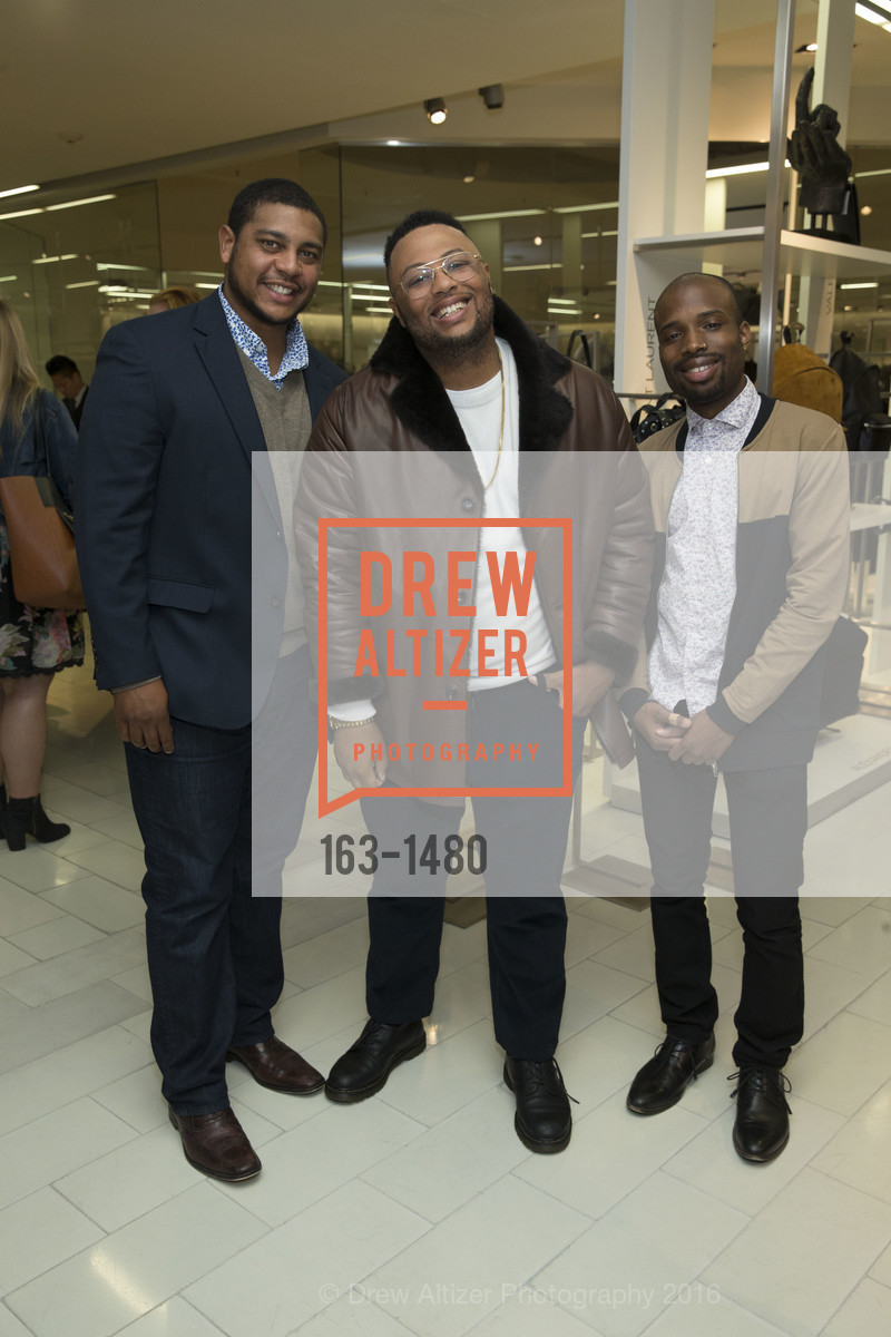 Anthony May, Damaree Miller, Cameron Simmons, GQ Cocktail Party to celebrate the Men’s Store Launch, Saks Fifth Avenue, October 13th, 2016, Photo #163-1480 Anthony May, Damaree Miller, Cameron Simmons, Photo #163-1480