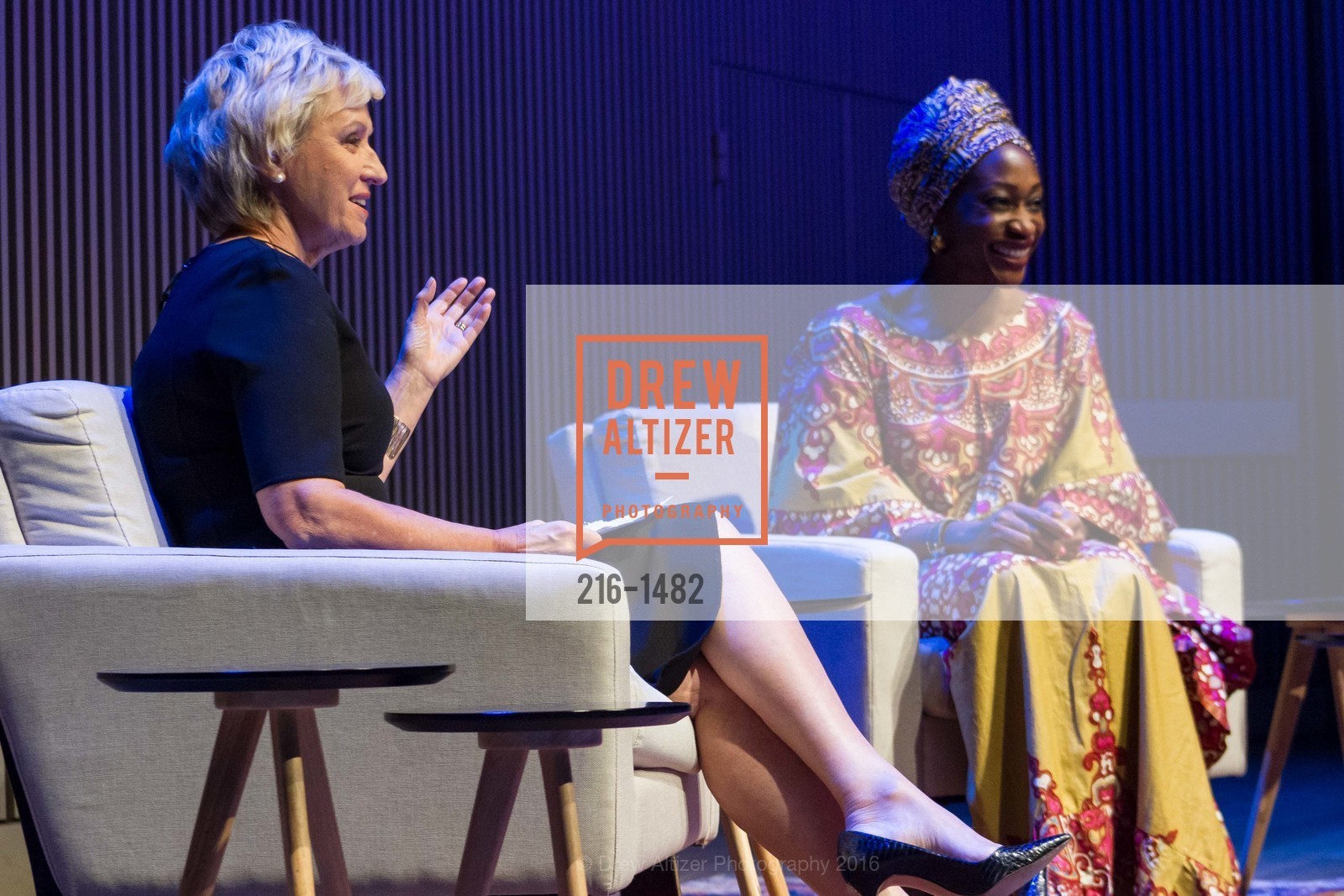 Tina Brown, Hafsat Abiola-Costello, Vital Voices presents Invest in Women, Improve the World, SF Jazz Center, October 14th, 2016, Photo #216-1482 Tina Brown, Hafsat Abiola-Costello, Photo #216-1482