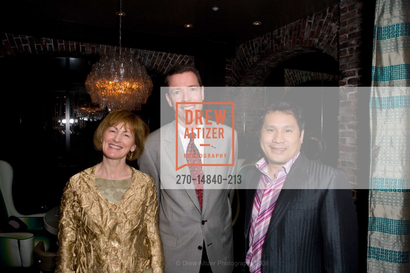 Susan Campbell, Jeff Campbell, Gioi Tran, San Francisco DECORATOR SHOWHOUSE, Preview Party, US, April 28th, 2008, Photo #270-14840-213 Susan Campbell, Jeff Campbell, Gioi Tran, Photo #270-14840-213