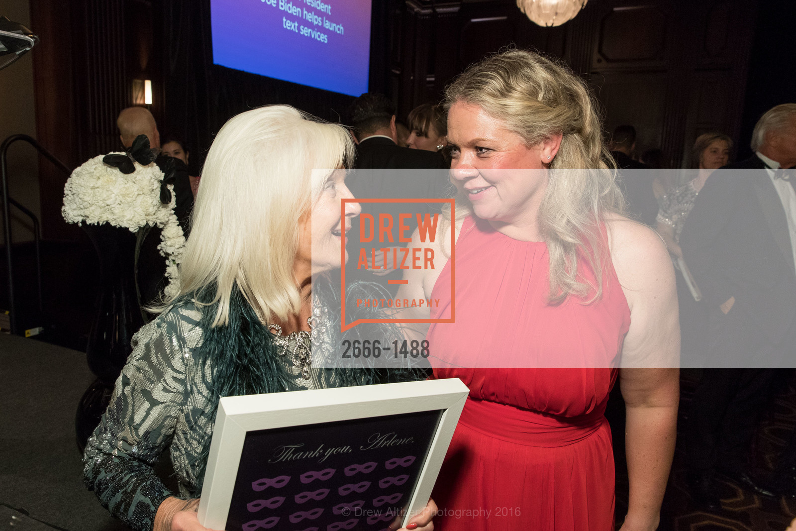 Arlene Inch, Katie Ray-Jones, Domestic Violence Hotline's 20th Annual Gala, Merchant's Exchange Building, Julia Morgan Ballroom. 465 California St, October 13th, 2016, Photo #2666-1488 Arlene Inch, Katie Ray-Jones, Photo #2666-1488