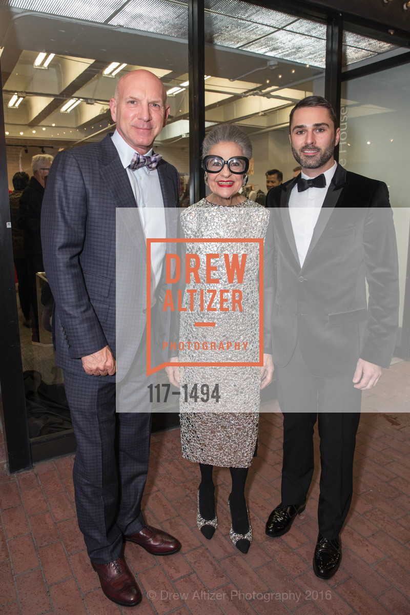 Dennis Senovich, Joy Venturini Bianchi, John Bradfield, Helpers Fifty Years at Ghirardelli Square, Helpers Bazaar, Ghiradelli Square. 2525 Van Ness St, October 15th, 2016, Photo #117-1494 Dennis Senovich, Joy Venturini Bianchi, John Bradfield, Photo #117-1494