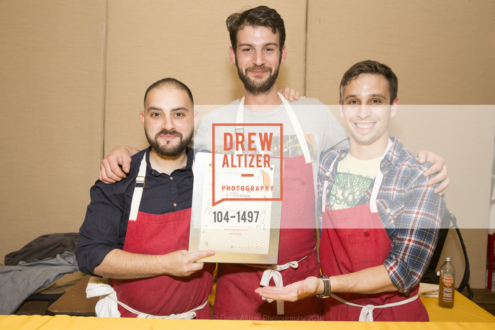 Michael Rafadi, Alex Griffiths, James Passafaro, CUESA's Sunday Supper: A Farm to City Feast, SF Ferry Building. 2525 Van Ness St, October 16th, 2016, Photo #104-1497 Michael Rafadi, Alex Griffiths, James Passafaro, Photo #104-1497