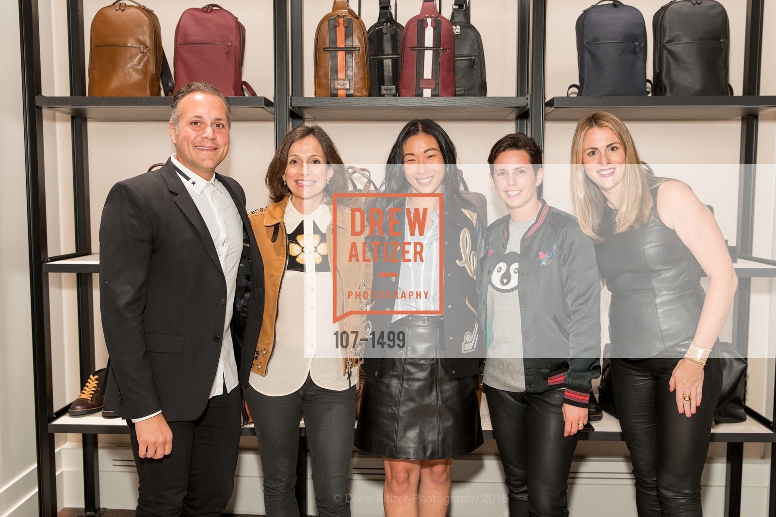 Peter Panagiotopouos, Sarah Thornton, Sonya Wu, Jessica Silverman, Laura Dowling, COACH Fall Celebration, Coach Boutique. 190 Post St, October 14th, 2016, Photo #107-1499 Peter Panagiotopouos, Sarah Thornton, Sonya Wu, Jessica Silverman, Laura Dowling, Photo #107-1499