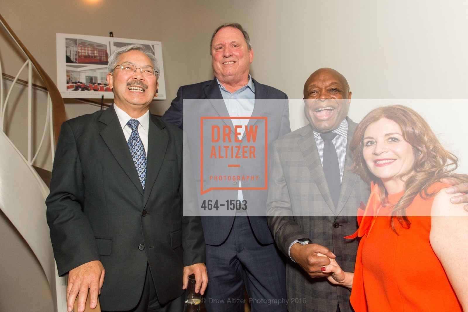 Ed Lee, Gary Radnich, Willie Brown, Farah Makras, Photo #464-1503