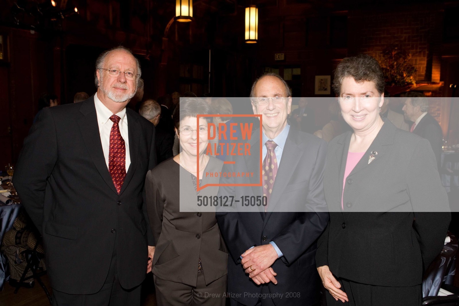 John McDonnell, Vicki Zatkin, Steve Zatkin, Sandra Greer, MILLS COLLEGE hosts dinner honoring Dr. Mark Yudof, US, November 13th, 2008, Photo #5018127-15050 John McDonnell, Vicki Zatkin, Steve Zatkin, Sandra Greer, Photo #5018127-15050
