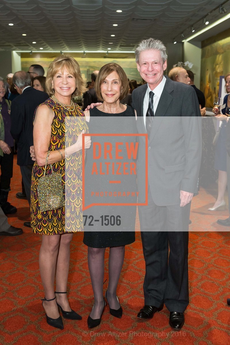 Bonnie Levin, Shiela Gordon, Bob Levin, National Kidney Foundation's Authors VIP Cocktail Party & Dinner, Merchants Exchange Club. 465 California St, San Francisco, CA 94104, October 21st, 2016, Photo #72-1506 Bonnie Levin, Shiela Gordon, Bob Levin, Photo #72-1506