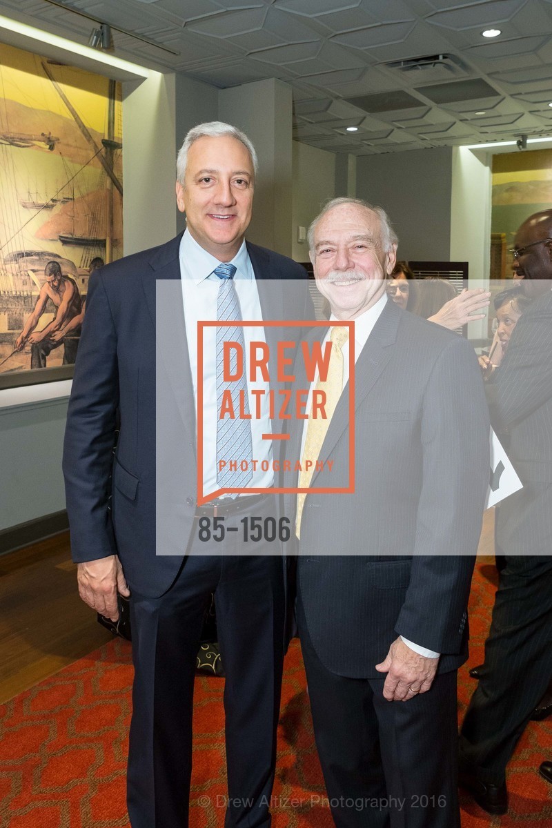 Mike Massimino, Louis Saperstein, National Kidney Foundation's Authors VIP Cocktail Party & Dinner, Merchants Exchange Club. 465 California St, San Francisco, CA 94104, October 21st, 2016, Photo #85-1506 Mike Massimino, Louis Saperstein, Photo #85-1506