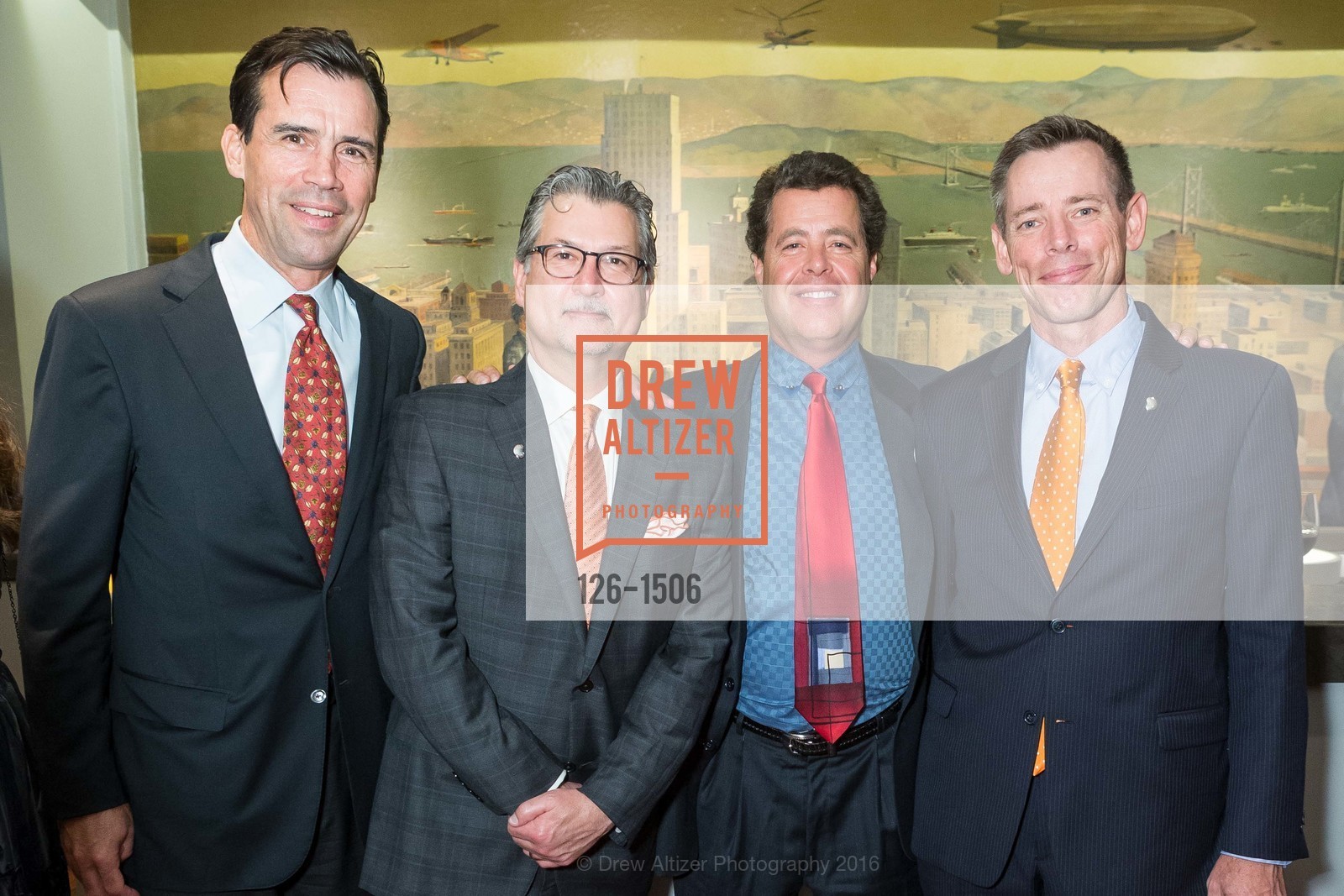 Bill Long, Kevin Longino, Rick Barnett, Gary Rendille, National Kidney Foundation's Authors VIP Cocktail Party & Dinner, Merchants Exchange Club. 465 California St, San Francisco, CA 94104, October 21st, 2016, Photo #126-1506 Bill Long, Kevin Longino, Rick Barnett, Gary Rendille, Photo #126-1506