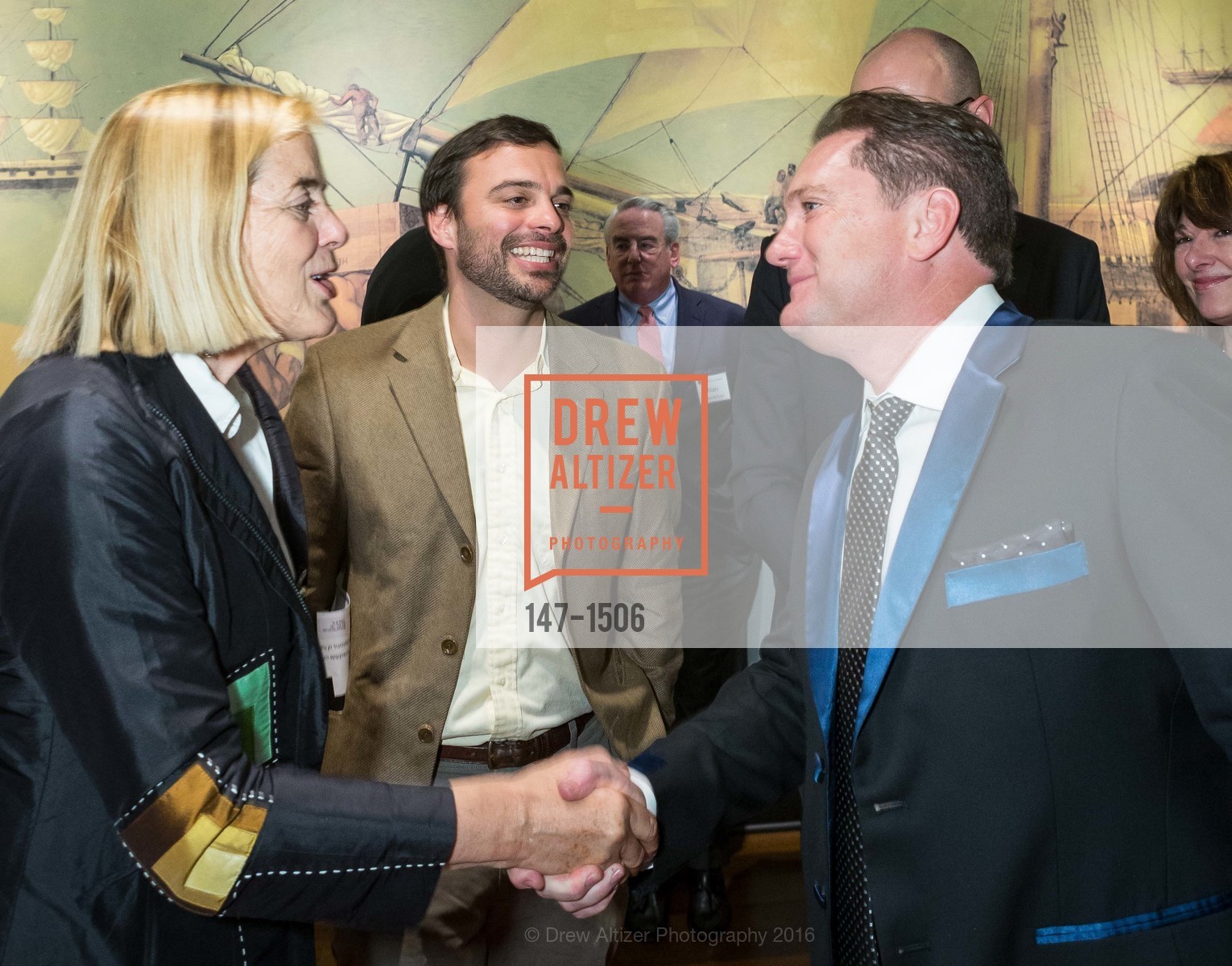 Naomi Duguid, Michael David Lukas, Liam Mayclem, National Kidney Foundation's Authors VIP Cocktail Party & Dinner, Merchants Exchange Club. 465 California St, San Francisco, CA 94104, October 21st, 2016, Photo #147-1506 Naomi Duguid, Michael David Lukas, Liam Mayclem, Photo #147-1506