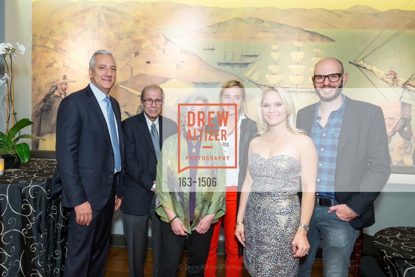 Mike Massimino, Michael Krasny, Elaine Petrocelli, Naomi Duguid, Kristen Green-Kutch, Steven Rowley, National Kidney Foundation's Authors VIP Cocktail Party & Dinner, Merchants Exchange Club. 465 California St, San Francisco, CA 94104, October 21st, 2016, Photo #163-1506 Mike Massimino, Michael Krasny, Elaine Petrocelli, Naomi Duguid, Kristen Green-Kutch, Steven Rowley, Photo #163-1506