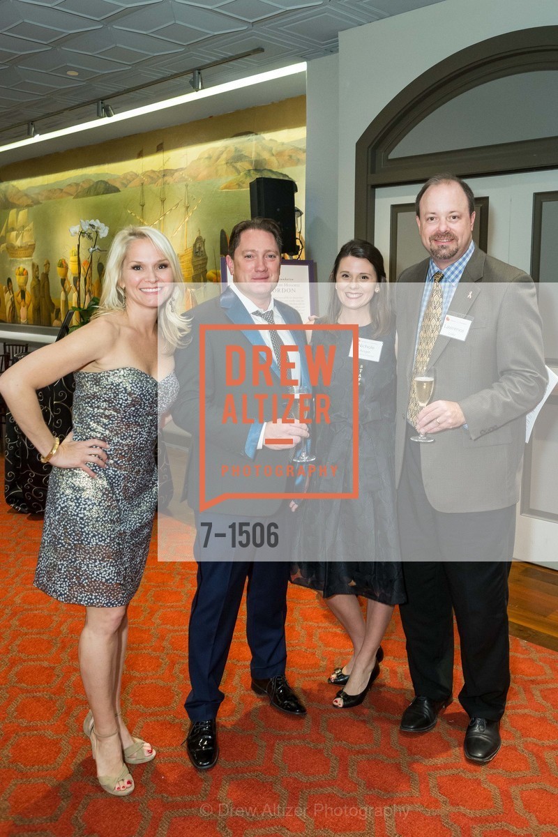 Kristen Green-Kutch, Liam Mayclem, Nichole Ringer, Lawrence Lohr, National Kidney Foundation's Authors VIP Cocktail Party & Dinner, Merchants Exchange Club. 465 California St, San Francisco, CA 94104, Photo #7-1506 Kristen Green-Kutch, Liam Mayclem, Nichole Ringer, Lawrence Lohr, Photo #7-1506
