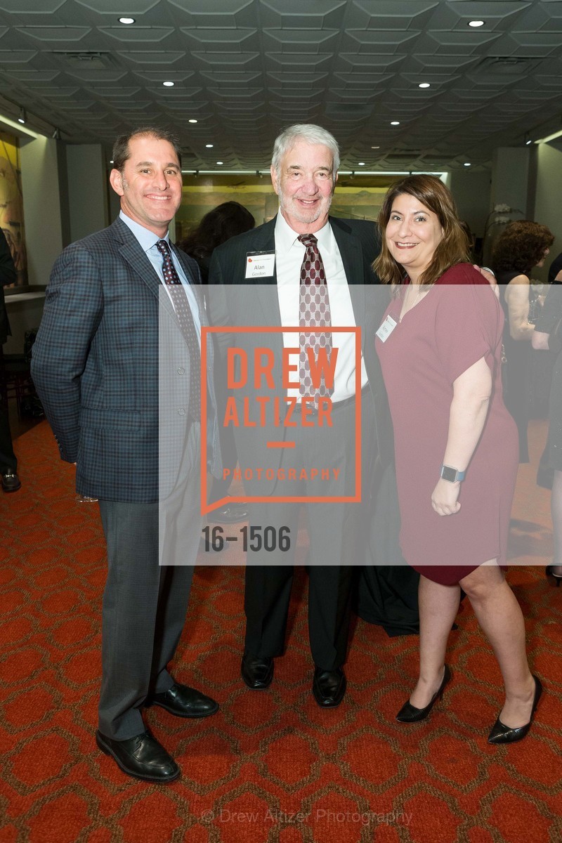 David Koplon, Alan Gordon, Amy Gordon, National Kidney Foundation's Authors VIP Cocktail Party & Dinner, Merchants Exchange Club. 465 California St, San Francisco, CA 94104, Photo #16-1506 David Koplon, Alan Gordon, Amy Gordon, Photo #16-1506