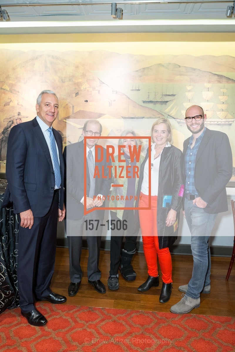Mike Massimino, Michael Krasny, Elaine Petrocelli, Naomi Duguid, Steven Rowley, National Kidney Foundation's Authors VIP Cocktail Party & Dinner, Merchants Exchange Club. 465 California St, San Francisco, CA 94104, Photo #157-1506 Mike Massimino, Michael Krasny, Elaine Petrocelli, Naomi Duguid, Steven Rowley, Photo #157-1506