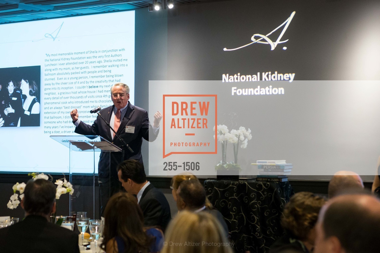 Alan Mendelson, National Kidney Foundation's Authors VIP Cocktail Party & Dinner, Merchants Exchange Club. 465 California St, San Francisco, CA 94104, Photo #255-1506 Alan Mendelson, Photo #255-1506