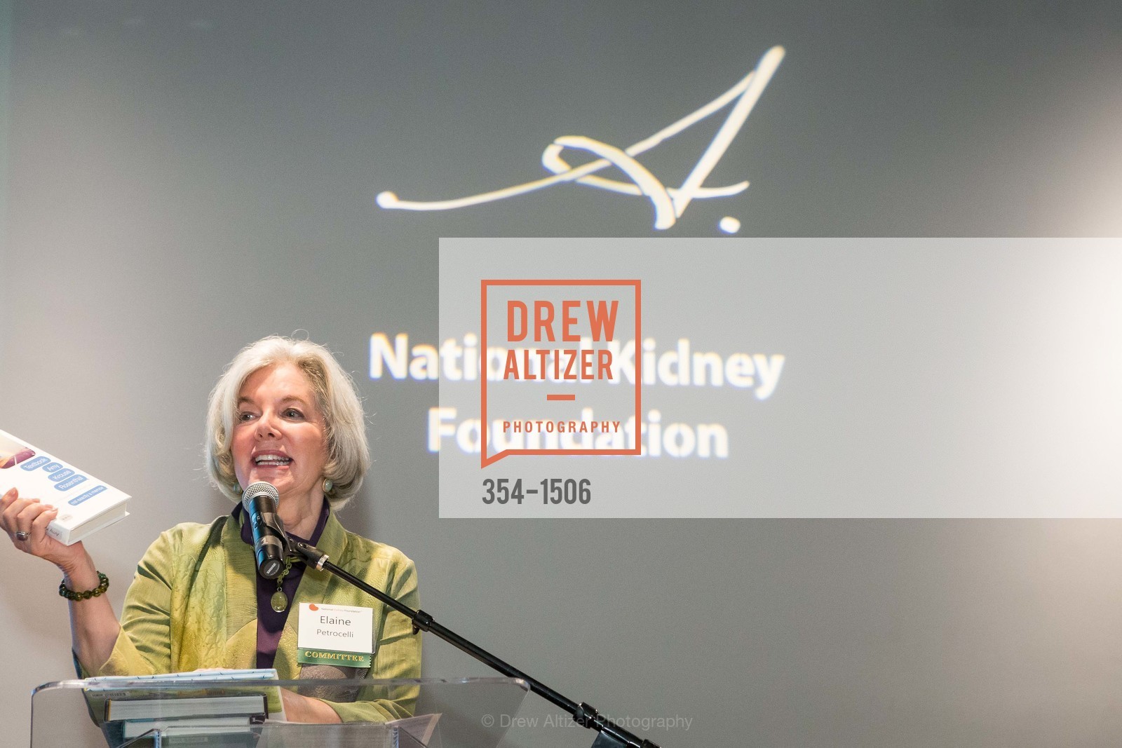 Elaine Petrocelli, National Kidney Foundation's Authors VIP Cocktail Party & Dinner, Merchants Exchange Club. 465 California St, San Francisco, CA 94104, Photo #354-1506 Elaine Petrocelli, Photo #354-1506