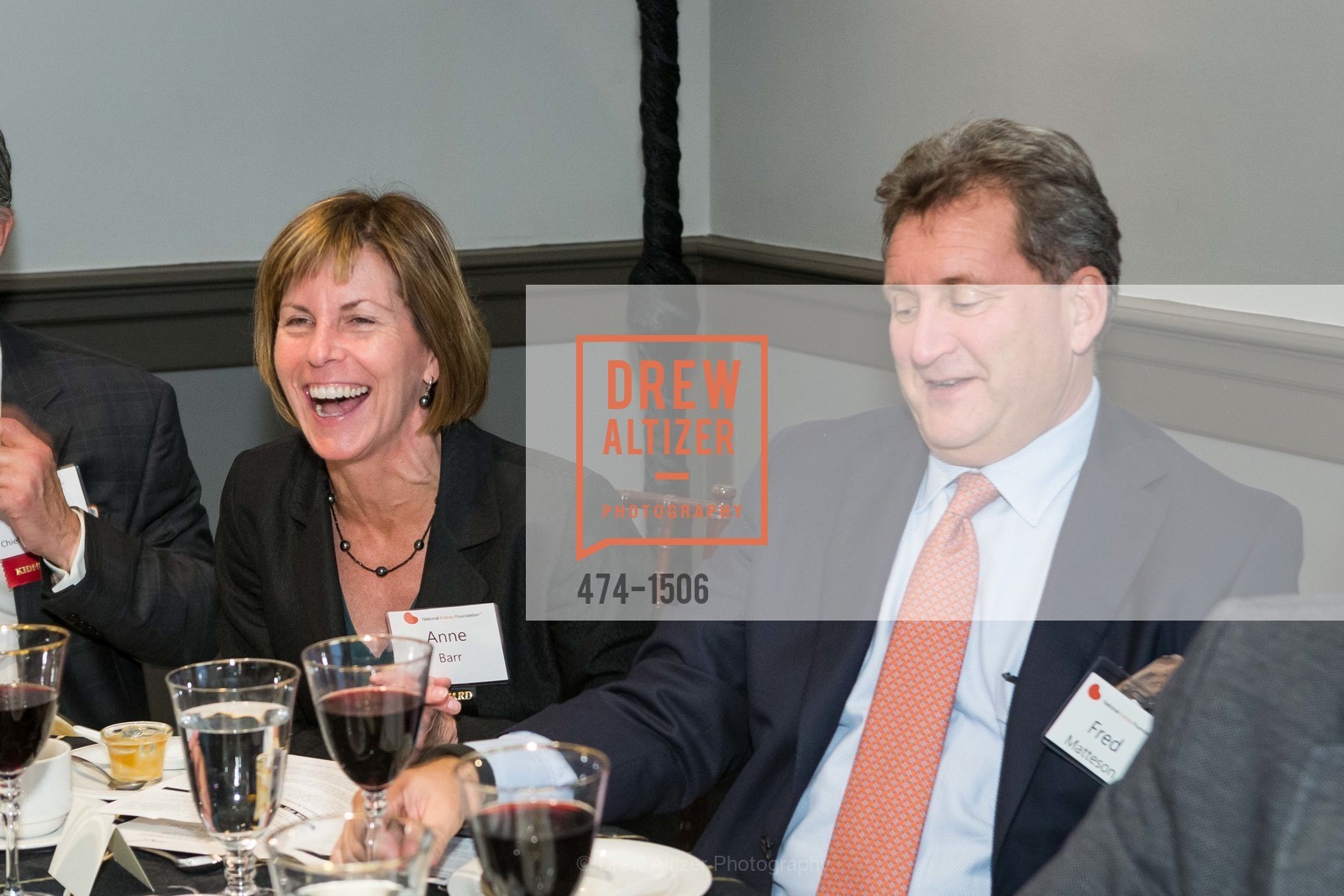 Anne Barr, Fred Matteson, National Kidney Foundation's Authors VIP Cocktail Party & Dinner, Merchants Exchange Club. 465 California St, San Francisco, CA 94104, Photo #474-1506 Anne Barr, Fred Matteson, Photo #474-1506