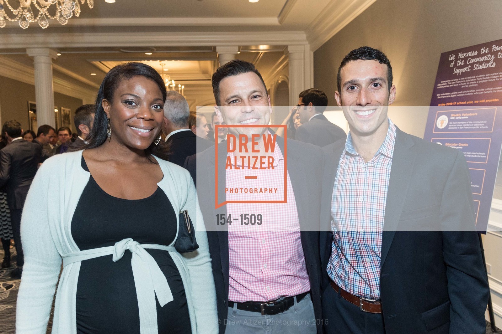 Aisha Kelly Vong, Scott Loyet, Jesse Edelsberg, San Francisco Education Fund Back to School Gala, The Ritz Carlton. 600 Stockton St, October 19th, 2016, Photo #154-1509 Aisha Kelly Vong, Scott Loyet, Jesse Edelsberg, Photo #154-1509