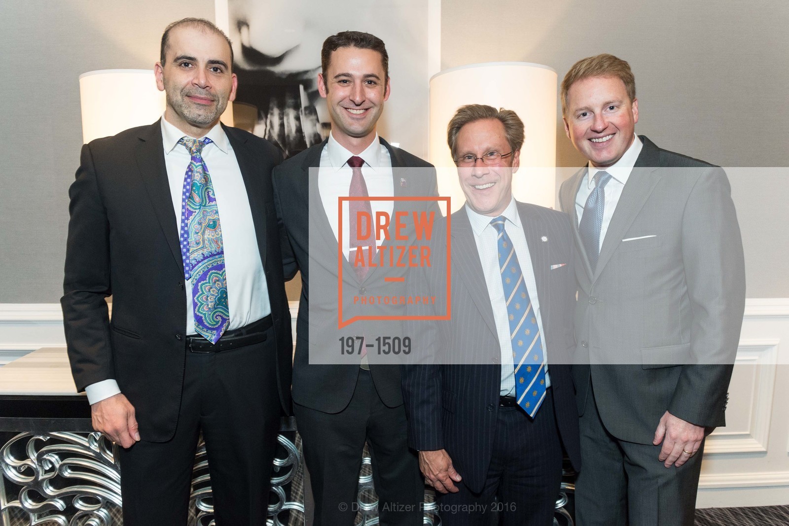 Khalil Sweidy, Paul Dana, Candler Gibson, Mark McNee, San Francisco Education Fund Back to School Gala, The Ritz Carlton. 600 Stockton St, October 19th, 2016, Photo #197-1509 Khalil Sweidy, Paul Dana, Candler Gibson, Mark McNee, Photo #197-1509