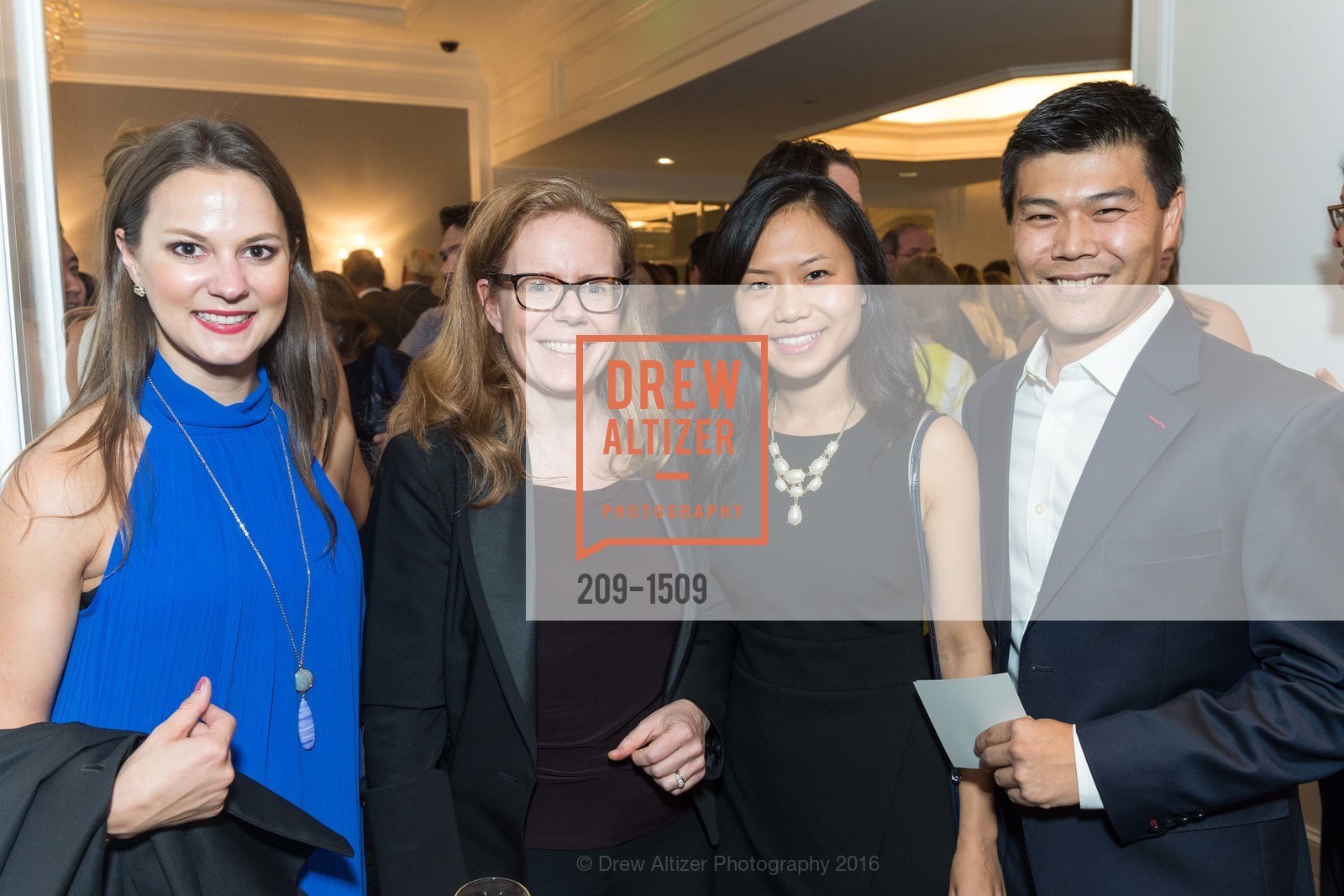 Blakely Hull, Jessica Bier, Mengting Ren, Jeff Jorge, San Francisco Education Fund Back to School Gala, The Ritz Carlton. 600 Stockton St, October 19th, 2016, Photo #209-1509 Blakely Hull, Jessica Bier, Mengting Ren, Jeff Jorge, Photo #209-1509