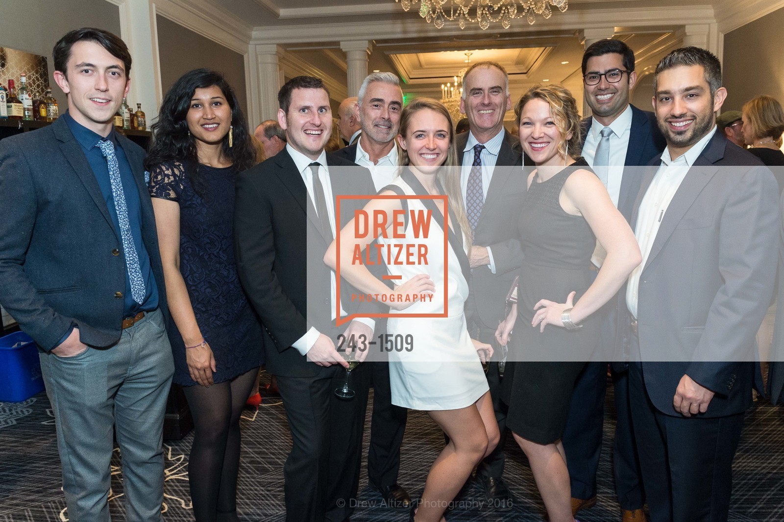 David Knight, Rachel Gard, Mark Fisher, Steven Riofrio, Erin Doran, Kevin Clinch, Joshua Thomas, Panos Bakos, San Francisco Education Fund Back to School Gala, The Ritz Carlton. 600 Stockton St, October 19th, 2016, Photo #243-1509 David Knight, Rachel Gard, Mark Fisher, Steven Riofrio, Erin Doran, Kevin Clinch, Joshua Thomas, Panos Bakos, Photo #243-1509