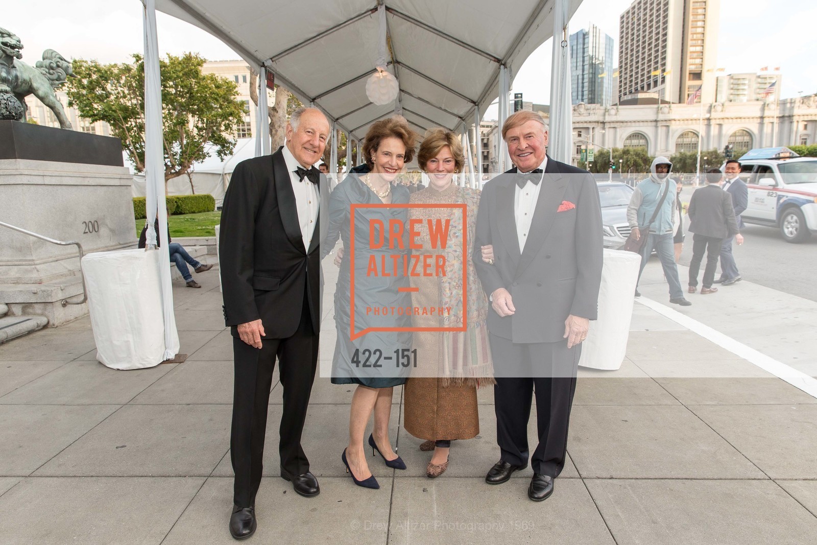 Ronald George, Barbara George, Pam Kramlich, Dick Kramlich, Asian Art Museum 28 Chinese Opening Night Gala, Asian Art Museum. 200 Larkin St, June 2nd, 2015