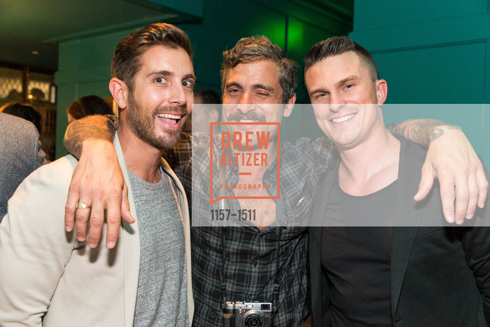 Michael Gonsalves, Douglas Friedman, Guillaume Coutheillas, Ken Fulk's Magical World book release party, The Harrison, Uncle Harry's. 401 Harrison Street, Photo #1157-1511 Michael Gonsalves, Douglas Friedman, Guillaume Coutheillas, Photo #1157-1511
