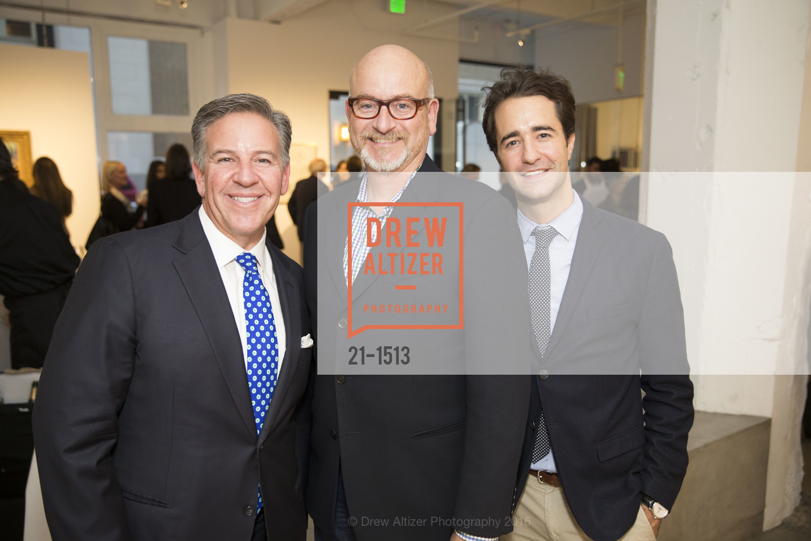 Gregg Lynn, Tim Lynn, Jeremiah Evarts, Sotheby's Impressionist & Modern Art and Contemporary Art SF Travex Reception, Gallery Wendi Norris, October 18th, 2016, Photo #21-1513 Gregg Lynn, Tim Lynn, Jeremiah Evarts, Photo #21-1513