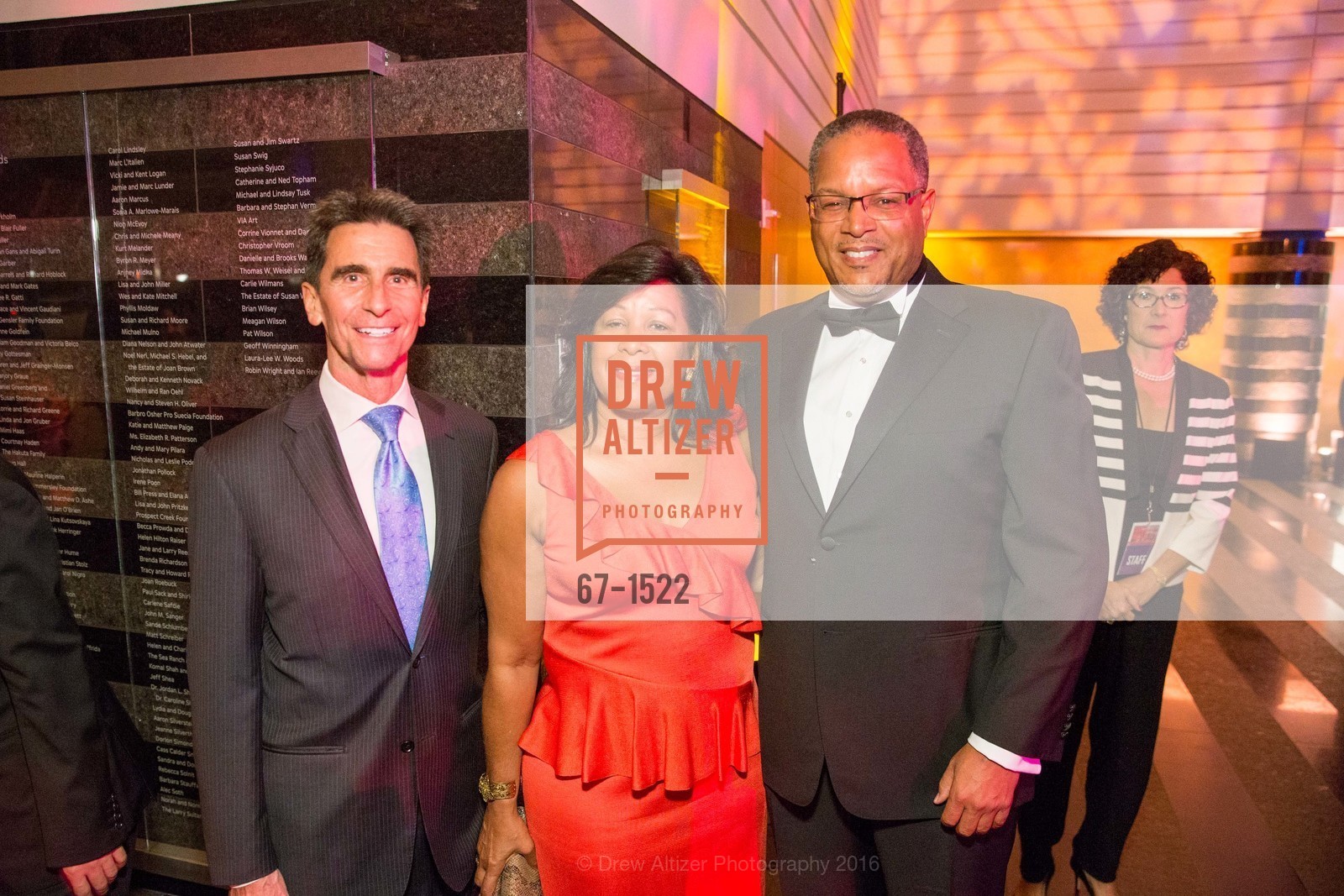 Mark Leno, Kim Brandon, Timothy Alan Simon, 2016 MoAD GALA, SF MOMA. 151 Third Street, October 22nd, 2016, Photo #67-1522 Mark Leno, Kim Brandon, Timothy Alan Simon, Photo #67-1522