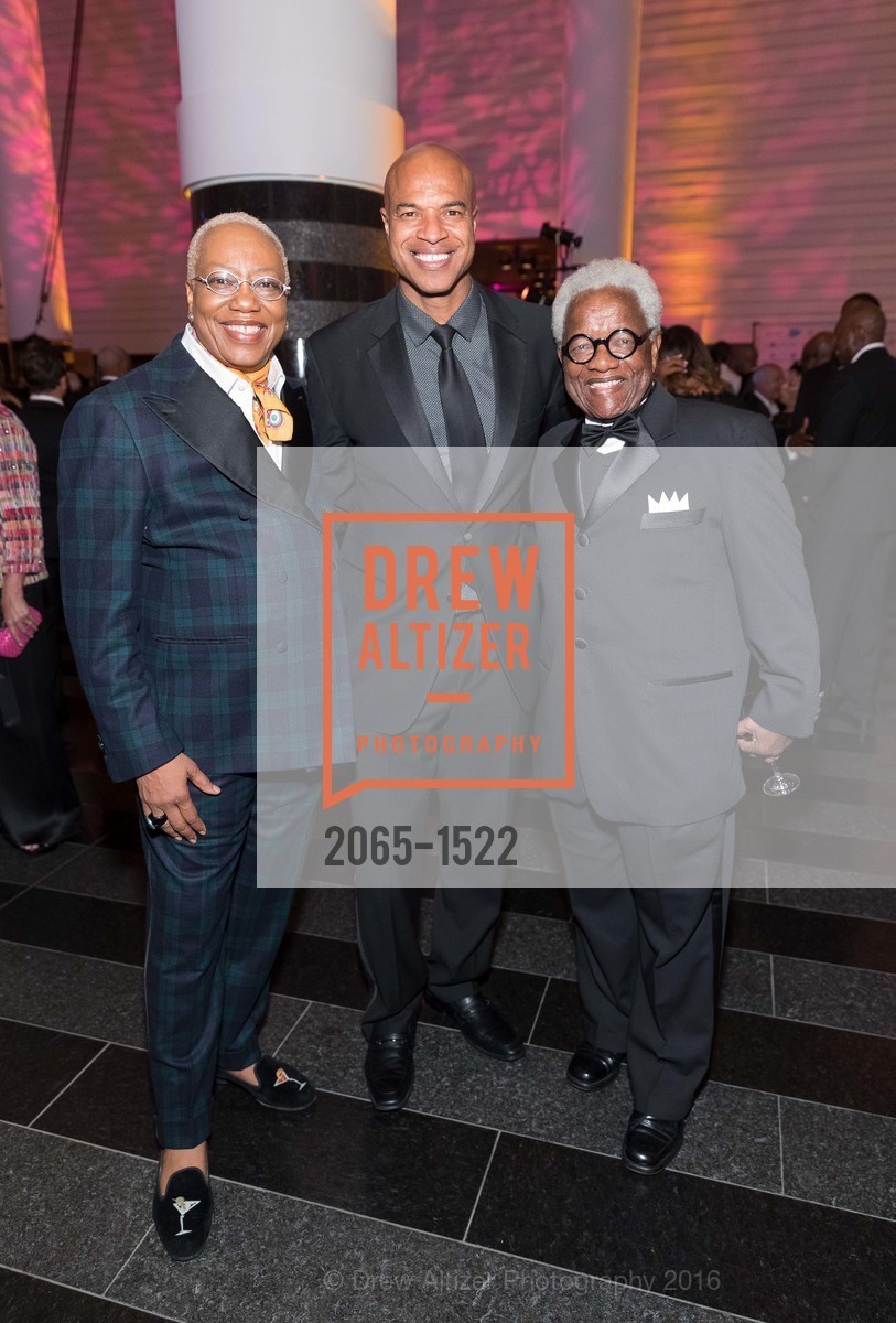 Linda Harrison, Charleston Pierce, Toye Moses, 2016 MoAD GALA, SF MOMA. 151 Third Street, October 22nd, 2016, Photo #2065-1522 Linda Harrison, Charleston Pierce, Toye Moses, Photo #2065-1522