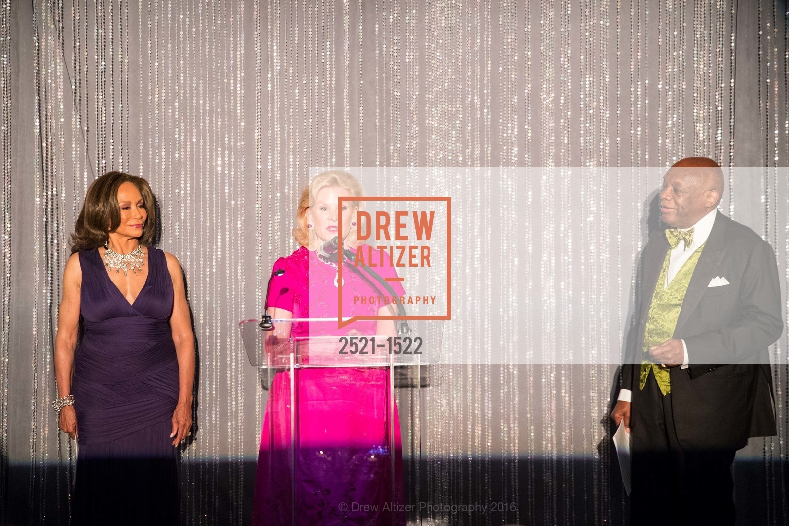Freda Payne, Dede Wilsey, Willie Brown, 2016 MoAD GALA, SF MOMA. 151 Third Street, October 22nd, 2016, Photo #2521-1522 Freda Payne, Dede Wilsey, Willie Brown, Photo #2521-1522