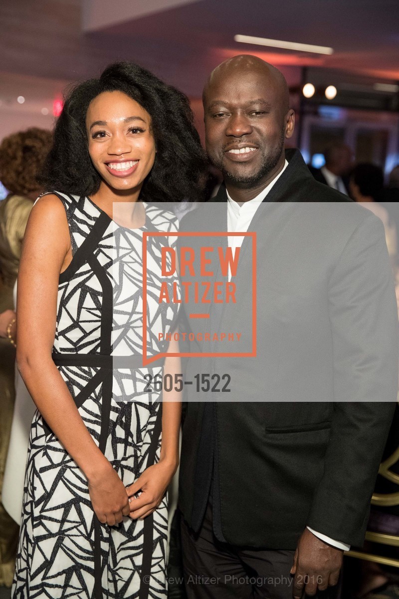 Kiah McCarley, David Adjaye, 2016 MoAD GALA, SF MOMA. 151 Third Street, October 22nd, 2016, Photo #2605-1522 Kiah McCarley, David Adjaye, Photo #2605-1522