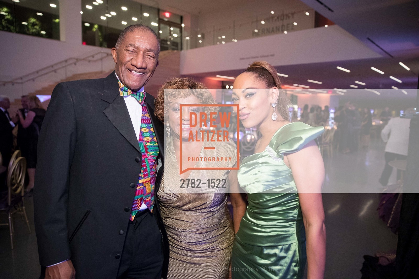 Frederick Jordan, Brenda Wright, Amanda Wright, 2016 MoAD GALA, SF MOMA. 151 Third Street, October 22nd, 2016, Photo #2782-1522 Frederick Jordan, Brenda Wright, Amanda Wright, Photo #2782-1522