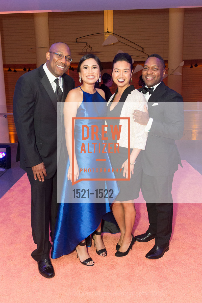 Alan Fernandez-Smith, Kay Fernandez-Smith, Jidan Terry-Koon, Bryant Terry, 2016 MoAD GALA, SF MOMA. 151 Third Street, October 22nd, 2016, Photo #1521-1522 Alan Fernandez-Smith, Kay Fernandez-Smith, Jidan Terry-Koon, Bryant Terry, Photo #1521-1522