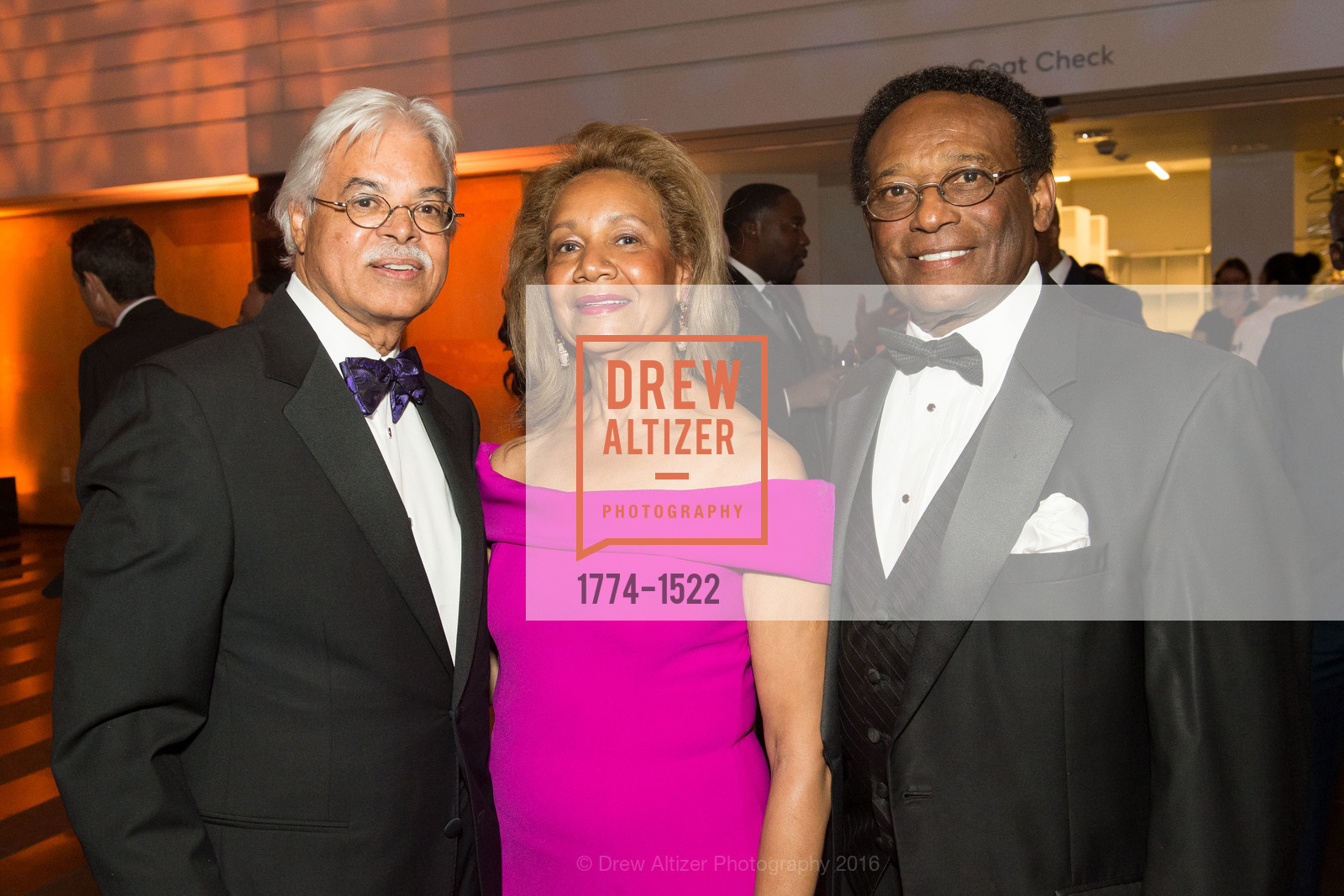 Ronald Clark, Rosemary Clark, Robert Harris, 2016 MoAD GALA, SF MOMA. 151 Third Street, October 22nd, 2016, Photo #1774-1522 Ronald Clark, Rosemary Clark, Robert Harris, Photo #1774-1522