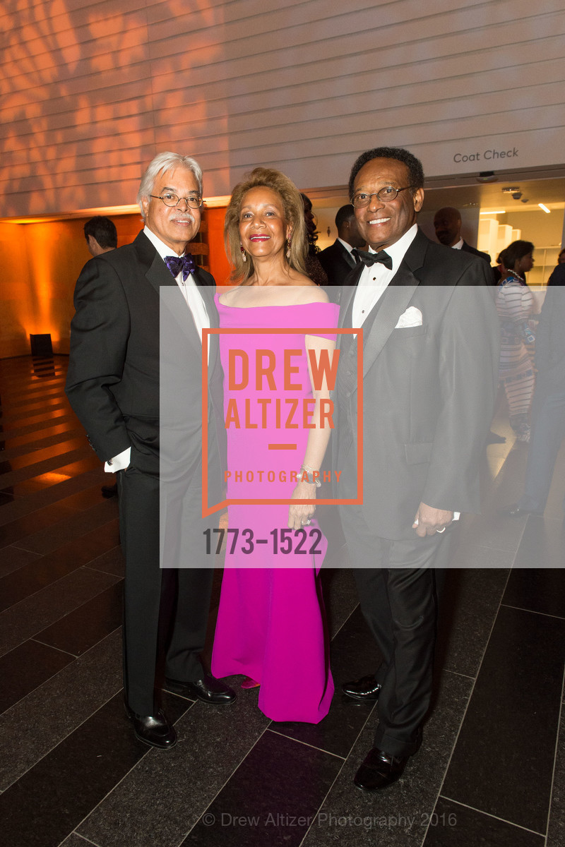 Ronald Clark, Rosemary Clark, Robert Harris, 2016 MoAD GALA, SF MOMA. 151 Third Street, October 22nd, 2016, Photo #1773-1522 Ronald Clark, Rosemary Clark, Robert Harris, Photo #1773-1522