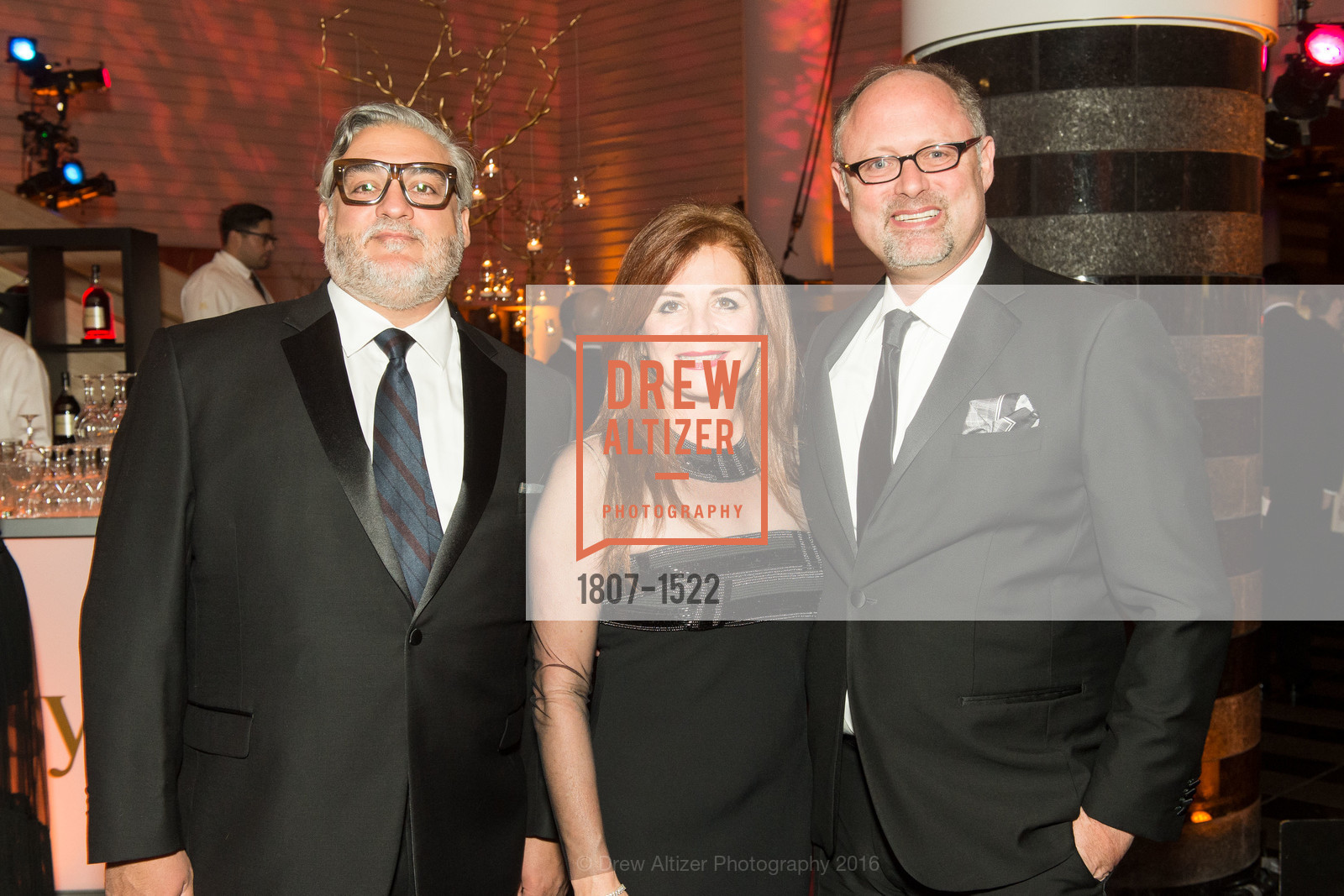 Darryl Carbonaro, Farah Makras, Jonathan Moscone, 2016 MoAD GALA, SF MOMA. 151 Third Street, October 22nd, 2016, Photo #1807-1522 Darryl Carbonaro, Farah Makras, Jonathan Moscone, Photo #1807-1522