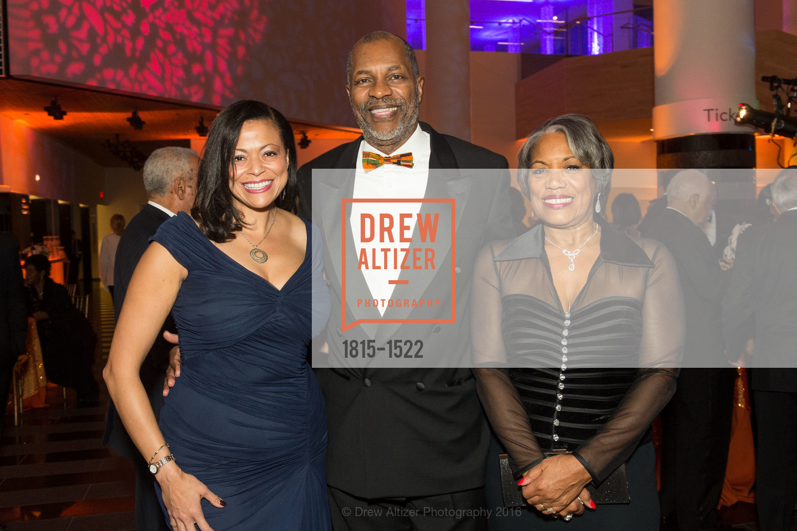 Nicole Taylor, James Head, Bonita Regan, 2016 MoAD GALA, SF MOMA. 151 Third Street, October 22nd, 2016, Photo #1815-1522 Nicole Taylor, James Head, Bonita Regan, Photo #1815-1522