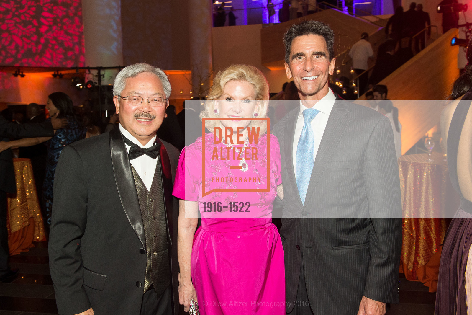 Ed Lee, Dede Wilsey, Mark Leno, 2016 MoAD GALA, SF MOMA. 151 Third Street, December 12th, 2017, Photo #1916-1522 Ed Lee, Dede Wilsey, Mark Leno, Photo #1916-1522