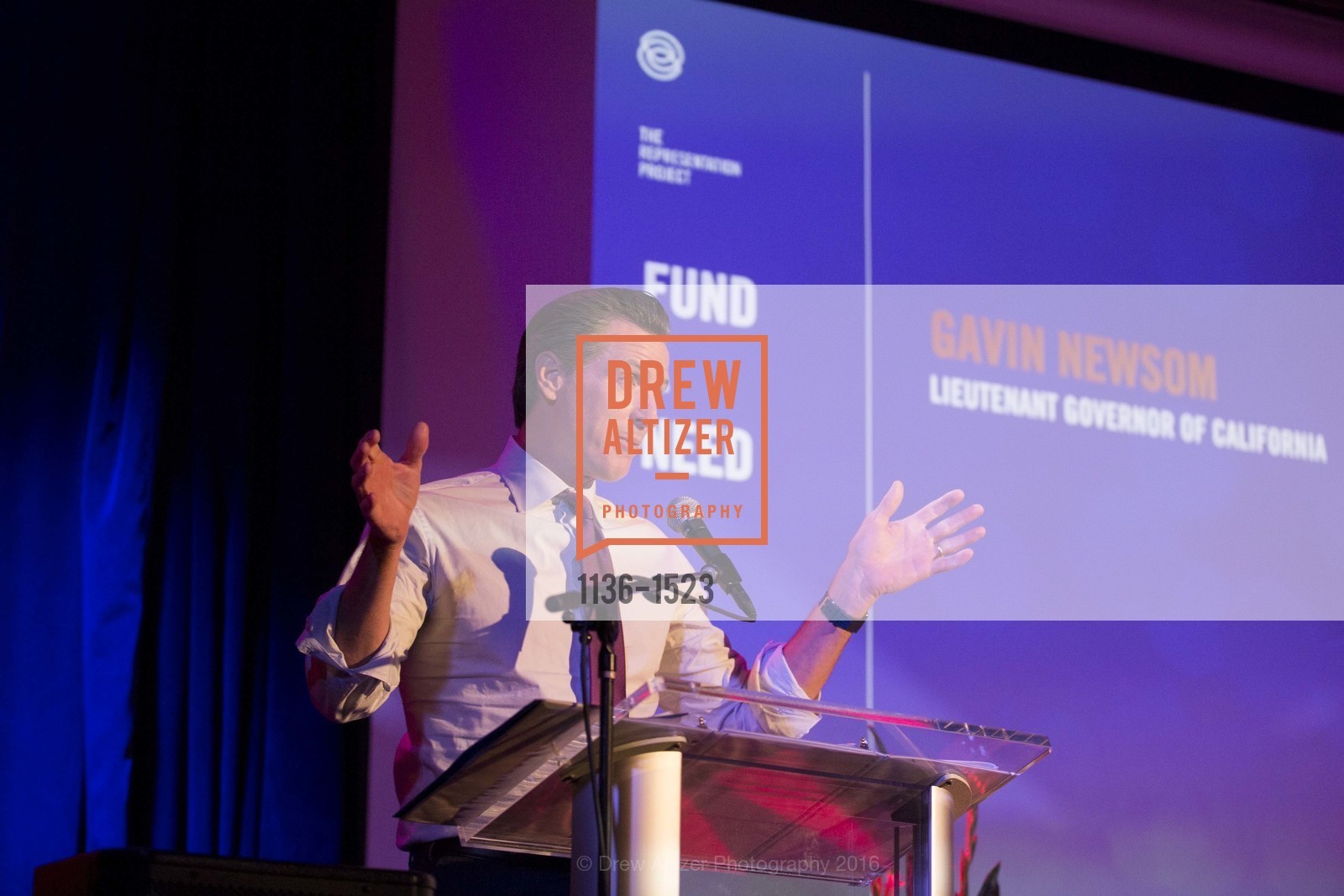 Gavin Newsom, The Representations Project's 5th Anniversary Benefit Celebration Dinner, The Chapel, October 25th, 2016, Photo #1136-1523 Gavin Newsom, Photo #1136-1523