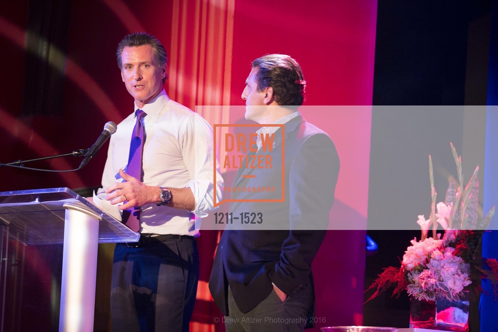 Gavin Newsom, Andrew Zenoff, The Representations Project's 5th Anniversary Benefit Celebration Dinner, The Chapel, October 25th, 2016, Photo #1211-1523 Gavin Newsom, Andrew Zenoff, Photo #1211-1523