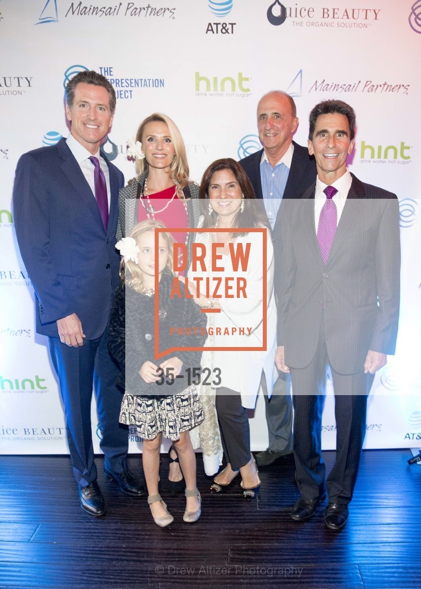 Gavin Newsom, Jennifer Siebel Newsom, Madison Newsom, John Scully, Regina Scully, Mark Leno, The Representations Project's 5th Anniversary Benefit Celebration Dinner, The Chapel, Photo #35-1523 Gavin Newsom, Jennifer Siebel Newsom, Madison Newsom, John Scully, Regina Scully, Mark Leno, Photo #35-1523