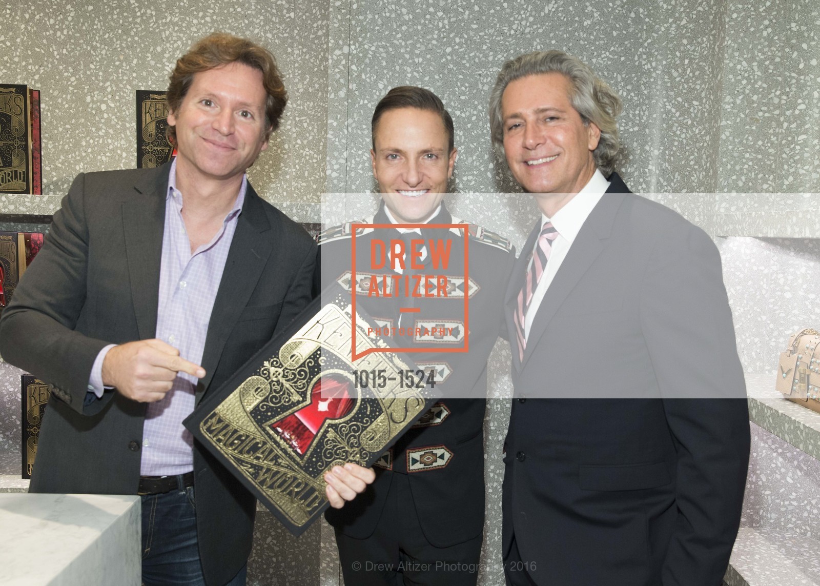 Trevor Traina, Ken Fulk, Carlos Souza, Valentino x Ken Fulk Book Signing, Valentino, October 24th, 2016, Photo #1015-1524 Trevor Traina, Ken Fulk, Carlos Souza, Photo #1015-1524