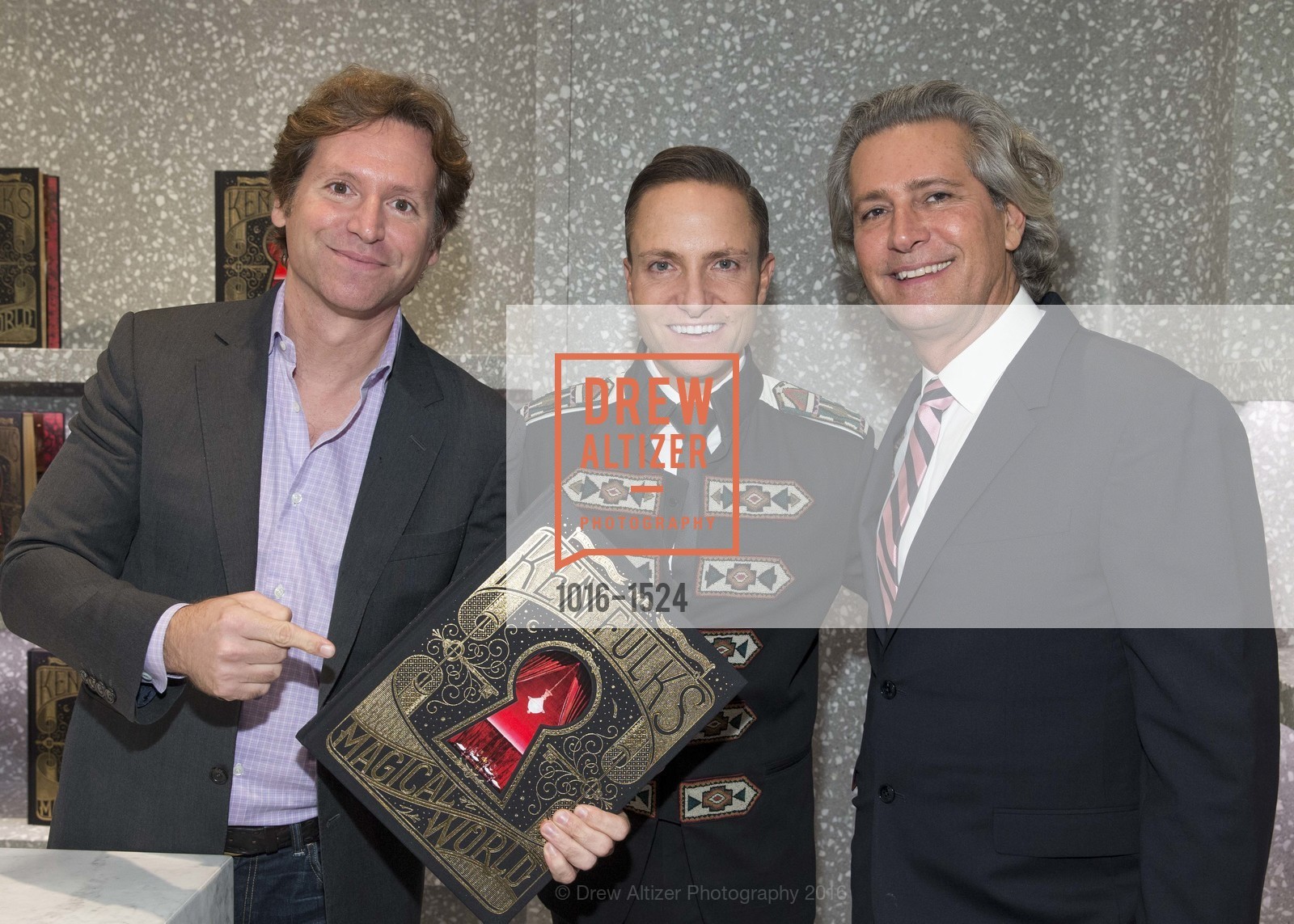 Trevor Traina, Ken Fulk, Carlos Souza, Valentino x Ken Fulk Book Signing, Valentino, October 24th, 2016, Photo #1016-1524 Trevor Traina, Ken Fulk, Carlos Souza, Photo #1016-1524