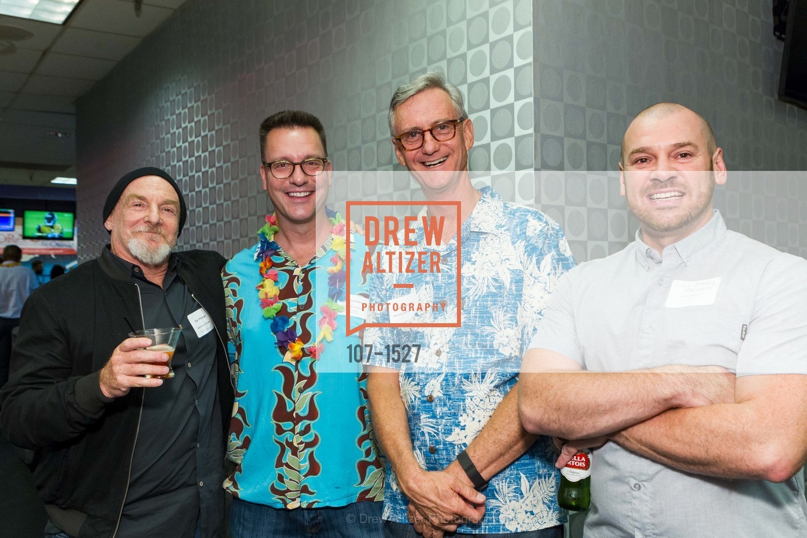 Dan Pelsinger, Larry Steele, David Whiteside, Cody Schrey, Bora Bora Bowl, Presidio Bowling Center. 93 Moraga Ave, October 27th, 2016, Photo #107-1527 Dan Pelsinger, Larry Steele, David Whiteside, Cody Schrey, Photo #107-1527