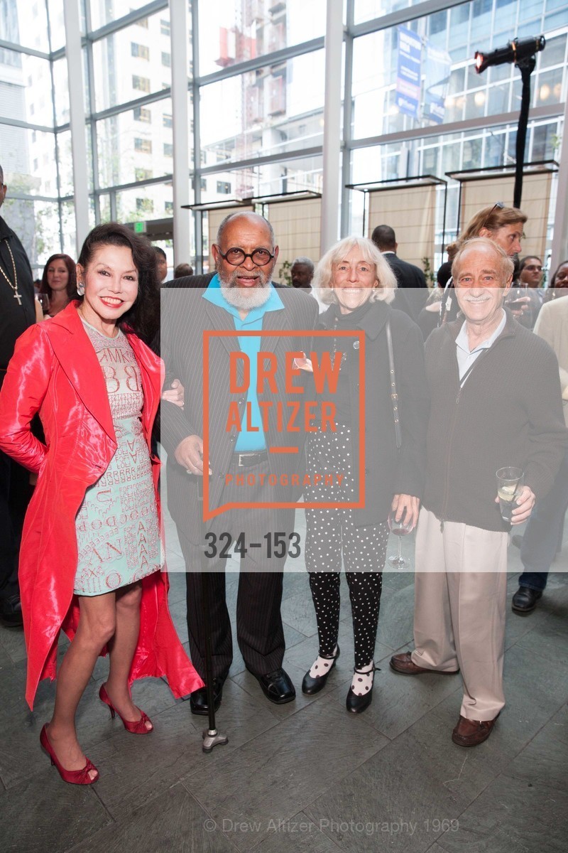 Janice Mirikitani, Reverend Cecil Williams, Marianne Halley, Barry Sacks, Gucci & Vogue Dinner, RN74. RN74, . 301 Mission St, December 31st, 1969, Photo #324-153 Janice Mirikitani, Reverend Cecil Williams, Marianne Halley, Barry Sacks, Photo #324-153